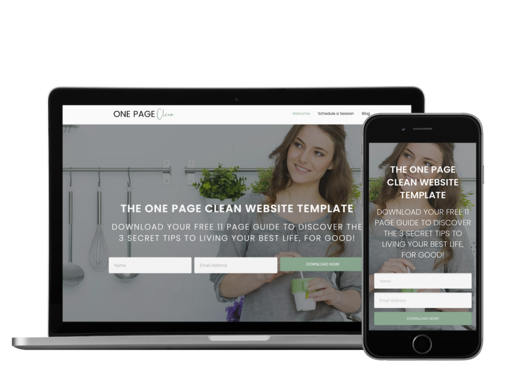 One Page Clean Website Template