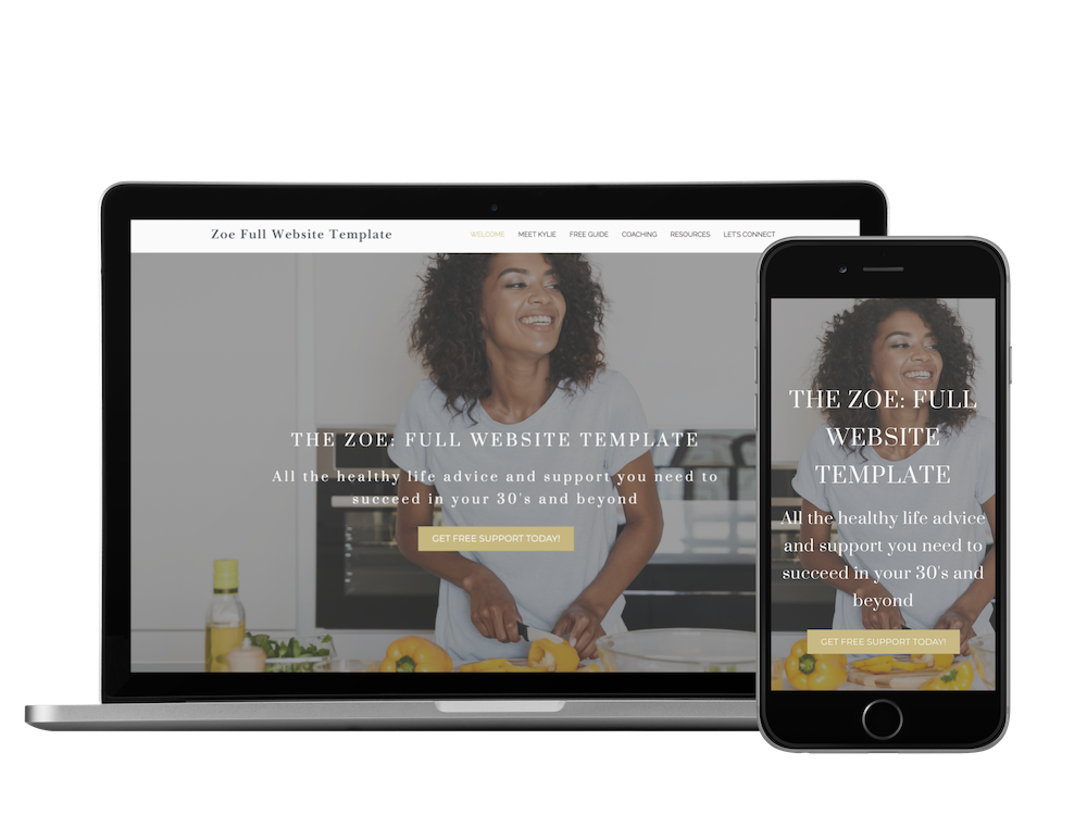 The Zoe One Page Website Template